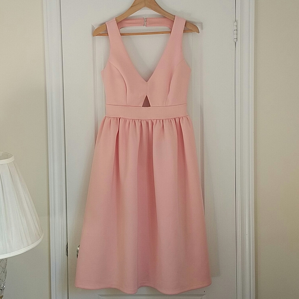 ASOS - open back pink dress